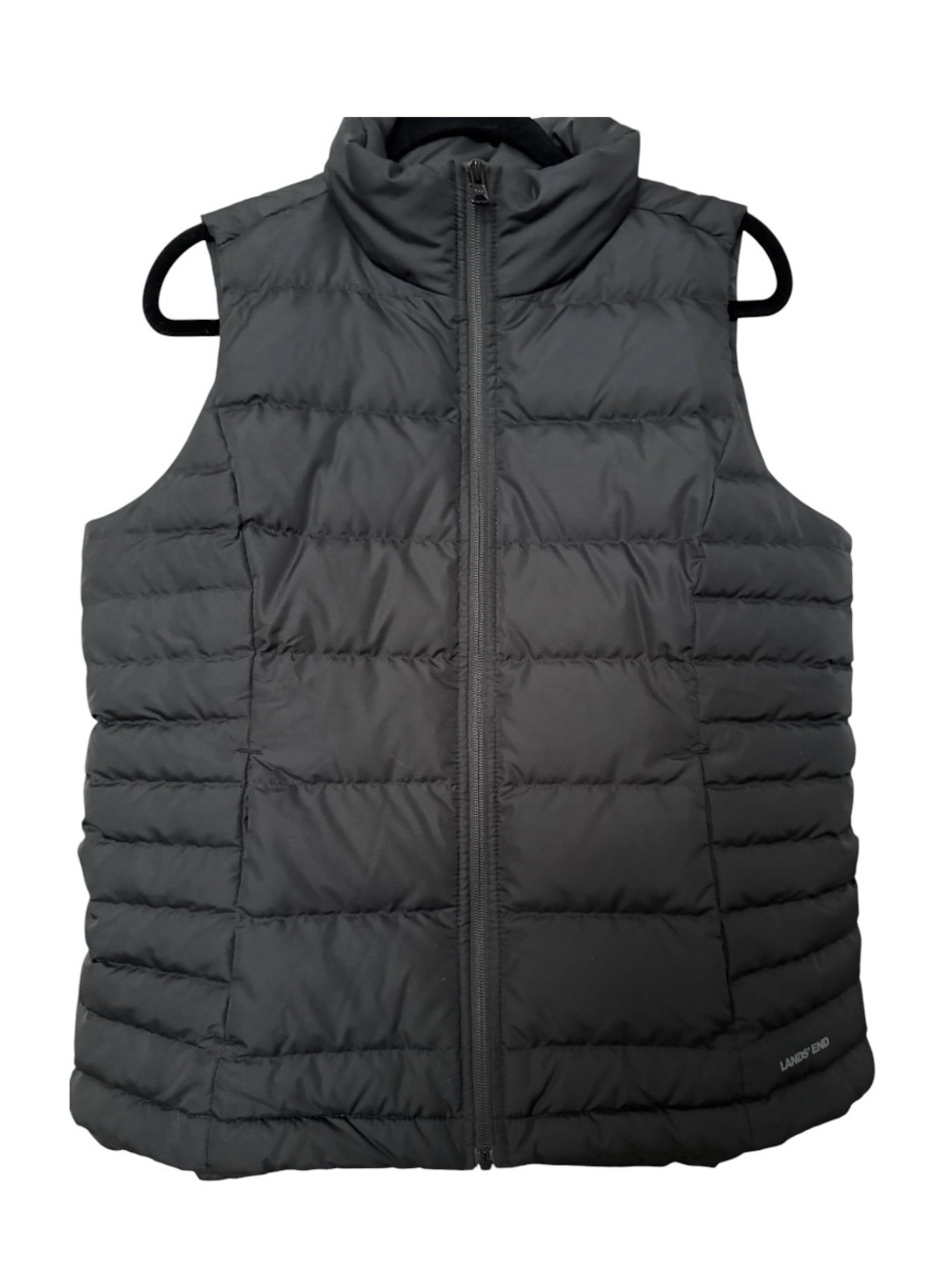 Lands' End Women's Black Quilted Puffer Vest